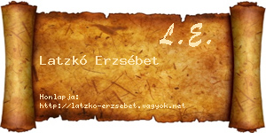 Latzkó Erzsébet névjegykártya